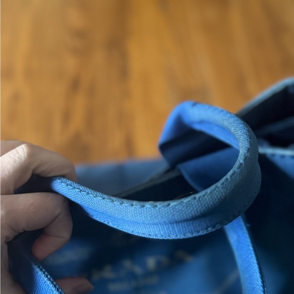 Prada Blue Canvas Tote Bag - Picture 7 of 15
